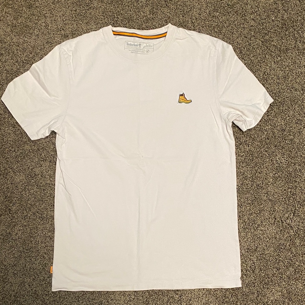 Timberland Beige Tee with Boot Emblem